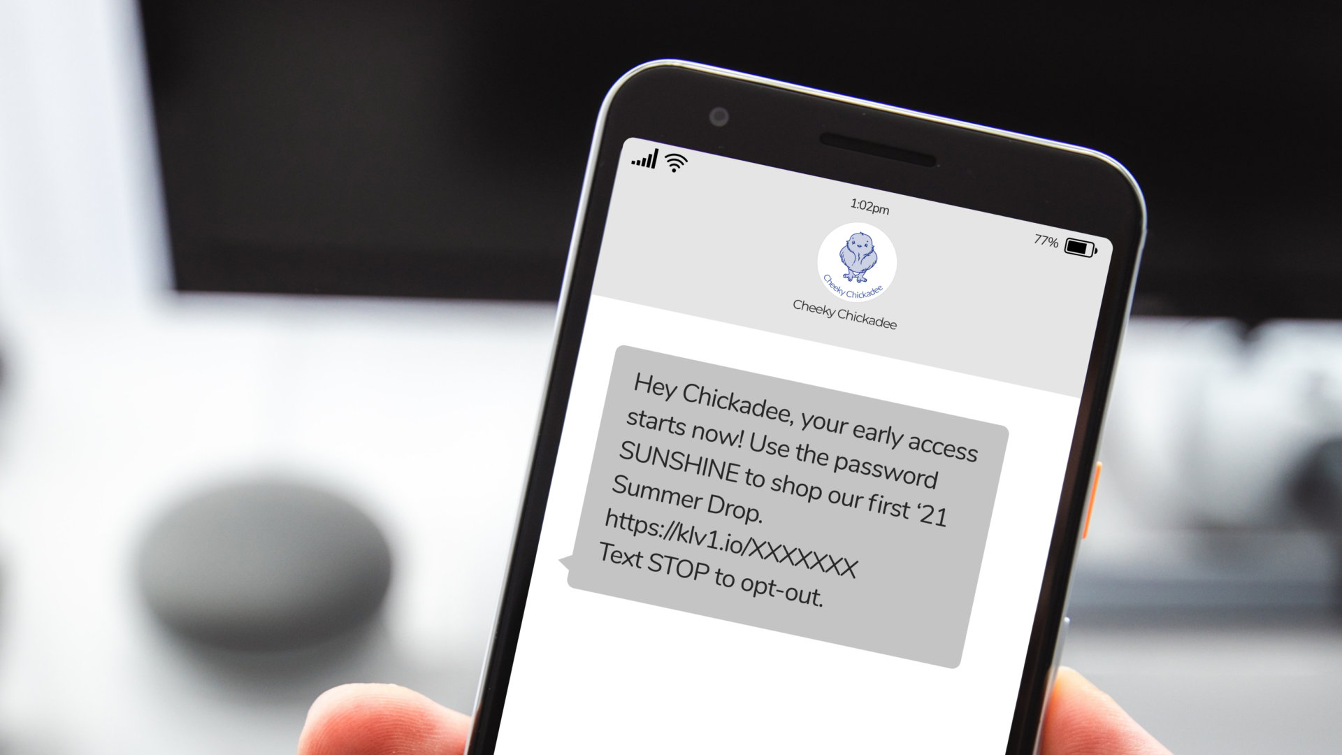 Cheeky Chickadee x Klaviyo SMS